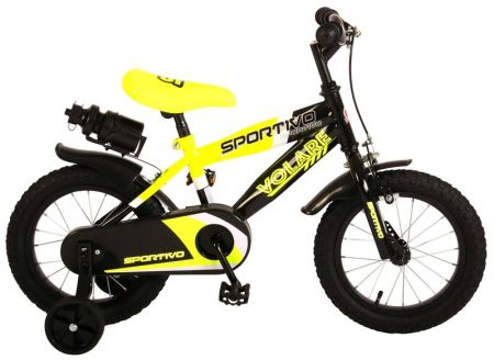 VOLARE - Dětské kolo pro chlapce Sportivo Neon Yellow Black 14 