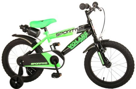 VOLARE - Dětské kolo pro chlapce Sportivo Neon Green Black 16 