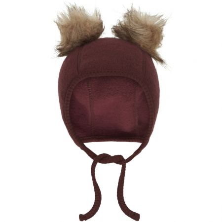 Mikk-Line Mikk - Line kojenecká vlněná merino čepice 50037 Decadent Chocolate Velikost: 86 Merino vlna