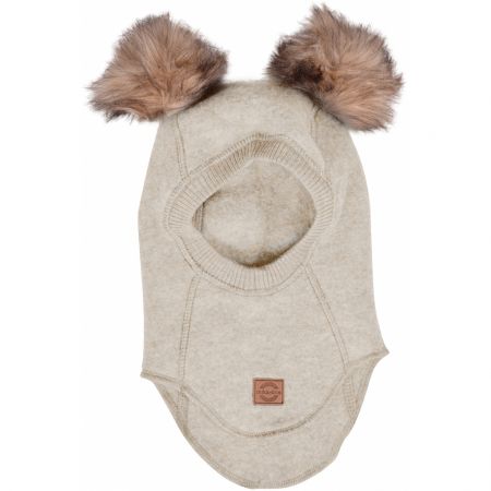 Mikk-Line Mikk - Line kojenecká vlněná merino kukla 50036 Melange Offwhite Velikost: 74 Merino vlna