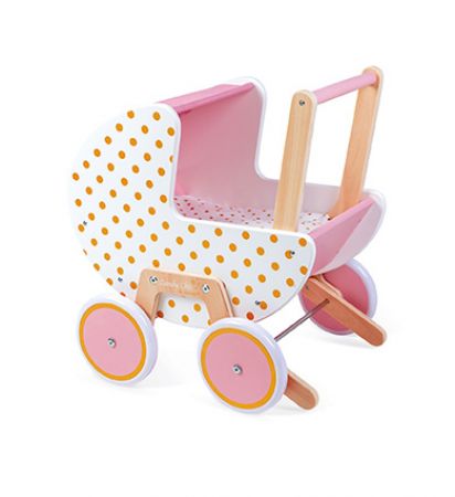 Janod Mademoiselle dřevěný kočárek pro panenky J05886