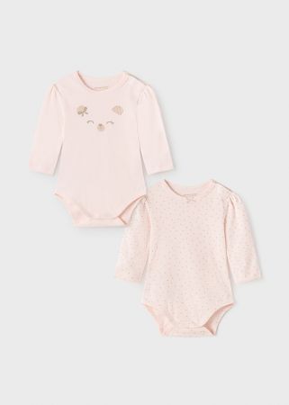 Mayoral kojenecké body s dlouhým rukávem set 2 ks 2701 - 066 Velikost: 55