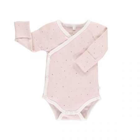 Mori kimono body z organické bavlny a bambusu růžové Velikost: 74 Organická bavlna