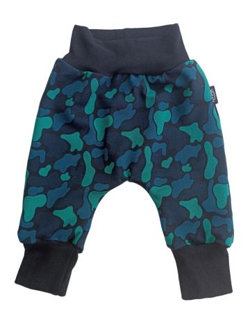 Jožánek Dětské kalhoty baggy zelený maskáč 128