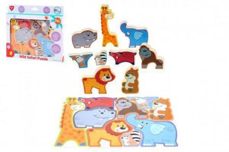 Teddies Puzzle/Vkládačka deskové safari 24m+