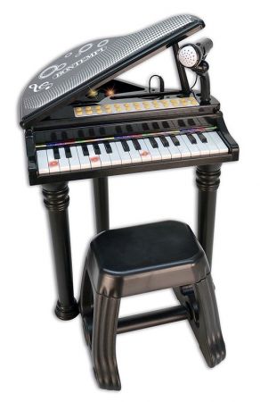 BONTEMPI - Dětské elektronické Grand piano se stoličkou a mikrofonem 103000