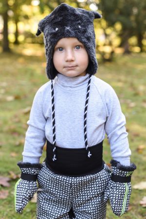světle šedý bavlněný rolák s dlouhým rukávem - 1-3 roky