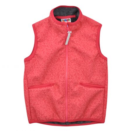 růžová softshellová vesta na zip - 98-104