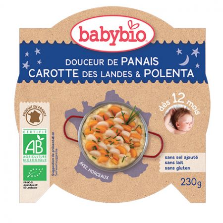 Babybio Good night pastiňák s mrkví a polentou od 12. měsíce, 230g