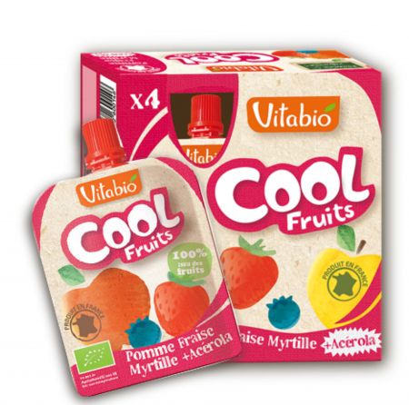 ovocné pyré Cool fruits  jablko, jahody a borůvky od 3 let 4x90g