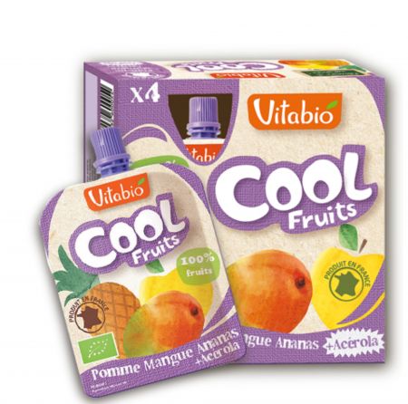 ovocné pyré Cool fruits  jablko, mango a ananas od 3 let 4x90g