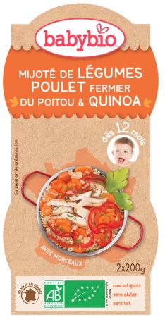 zelenina s kuřetem a quinoa od 12. měsíce, 2x200g