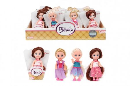 Teddies Panenka 11cm plast 4 barvy 24ks v boxu