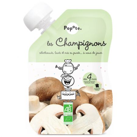 POPOTE POPOTE Kapsička bio žampiony 120 g, 4+