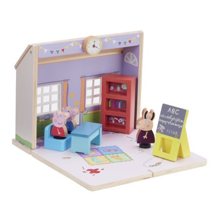 PEPPAPIG PEPPA PIG Škola dřevěná s figurkami a příslušenstvím