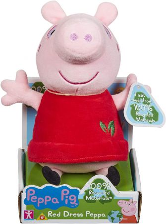 PEPPAPIG PEPPA Pig ECO plyšová Peppa 20cm červené šaty 0+