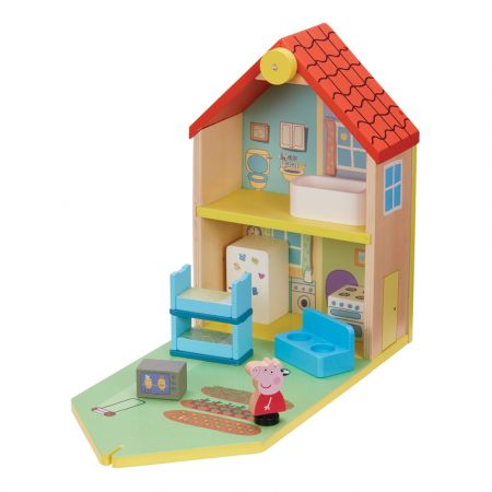 PEPPAPIG PEPPA PIG Domek dřevěný rodinný s figurkami a příslušenstvím