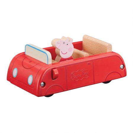 PEPPAPIG PEPPA PIG Auto dřevěné rodinné + figurka Peppa