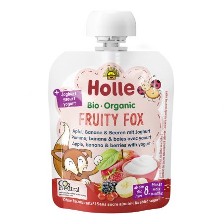 HOLLE HOLLE BIO Fruity fox - dětské ovocné pyré s jogurtem