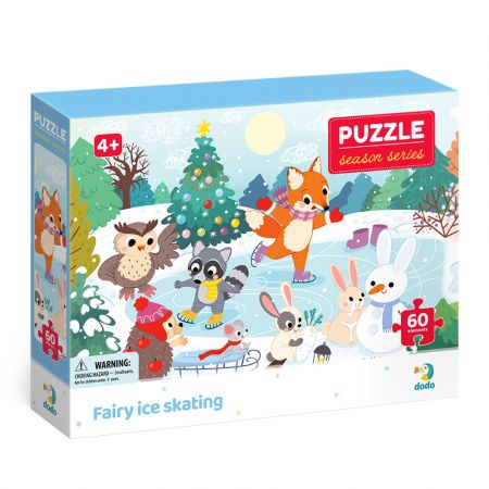 DODO DODO Puzzle roční období Pohádkové bruslení 60 dílků