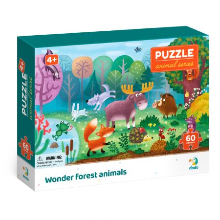 DODO DODO Puzzle biomy Zázračná lesní zvířata 60 dílků