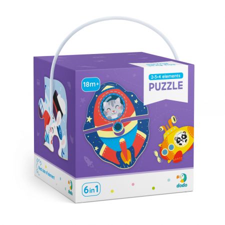 DODO DODO Puzzle 2-3-4 dílků Transport, 18m+