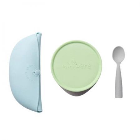 MINIWARE Jídelní set First Bites Deluxe Key Lime/Aqua