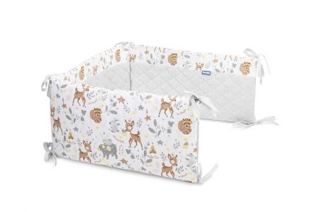 SENSILLO SENSILLO Mantinel do postýlky velvet FOREST ADVENTURE PLUSH KARO 180x30 cm