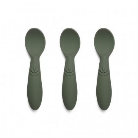 NUUROO Ella Silikonové lžičky 3 ks Dusty Green