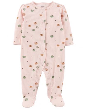 CARTERS CARTER'S Overal na druky Sleep&Play Pink Apples holka 9m