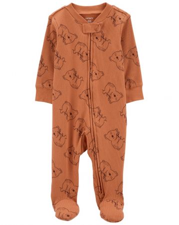CARTERS CARTER'S Overal na zip Sleep&Play Brown Koala kluk 9m