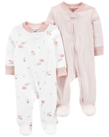 CARTERS CARTER'S Overal na zip Sheeps&Stripes LBB 2ks holka PRE/vel. 46