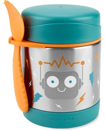 SKIPHOP SKIP HOP Spark Style Termoska na jídlo se lžičkou/vidličkou Robot 325 ml, 3r+