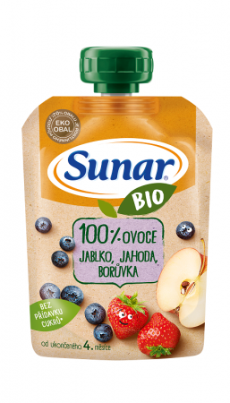 SUNAR SUNAR BIO Kapsička jablko, jahoda, borůvka 100 g