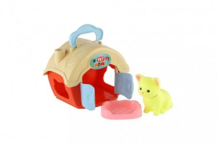 Teddies Zvířátko s domečkem plast 11x6cm s doplňkem mix druhů 16ks v boxu