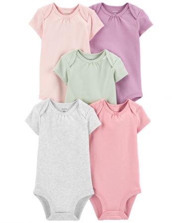 CARTERS CARTER'S Body krátký rukáv Monochromatic holka 5ks 6m