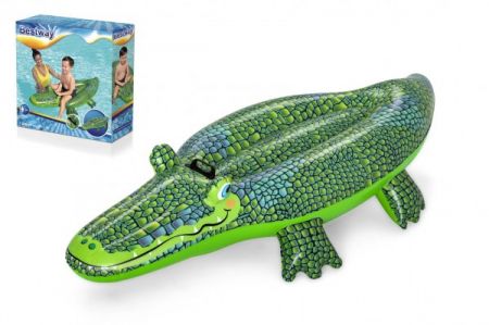 Teddies Krokodýl nafukovací s úchytem 152x71cm v krabici 20x20x6cm