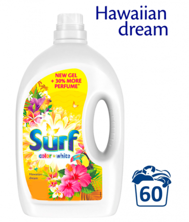 SURF SURF Color+White Hawaiian dream (60 dávek) - prací gel