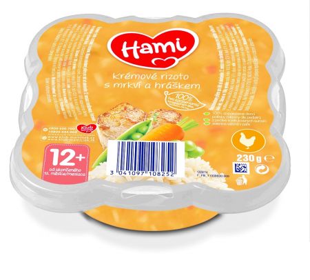 HAMI HAMI Malý Gurmán: Krémové rizoto s mrkví a hráškem (230 g)