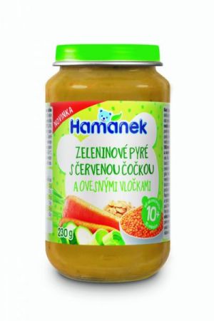 HAMANEK HAMÁNEK Zeleninové pyré s červenou čočkou a ovesnými vločkami 230 g
