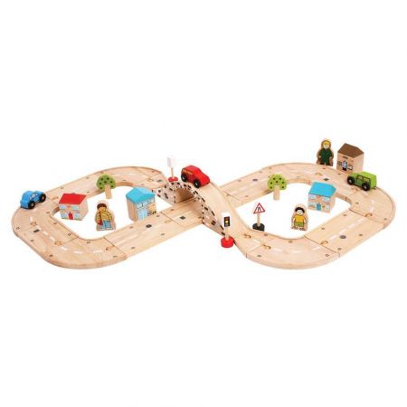 Bigjigs BIGJIGS RAIL Autodráha dřevěná osmička