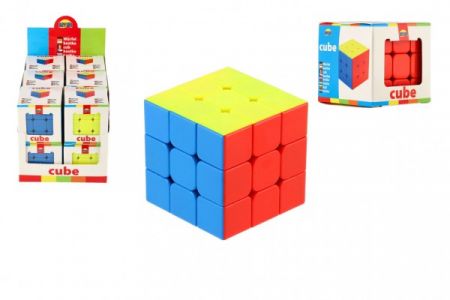 Dromader Kostka hlavolam 3x3x3 plast 5,5x5,5x5,5cm v krabičce 12ks v boxu