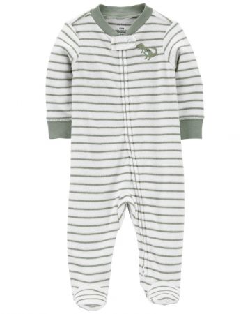 CARTERS CARTER'S Overal na zip Sleep&Play Stripe Dino chlapec 3m