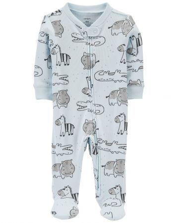 CARTERS CARTER'S Overal na zip Sleep&Play Blue Safari chlapec NB/vel. 56