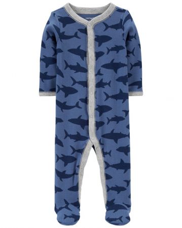 CARTERS CARTER'S Overal na druky Sleep&Play Blue Shark chlapec 6m