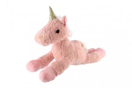 Teddies Jednorožec ležící plyš 80cm růžový 0+
