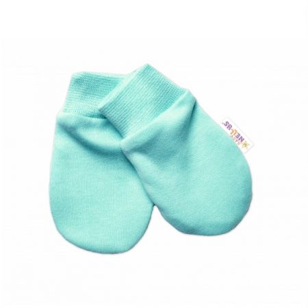BABY NELLYS kojenecké rukavičky BASIC PASTEL Mátová vel. 56