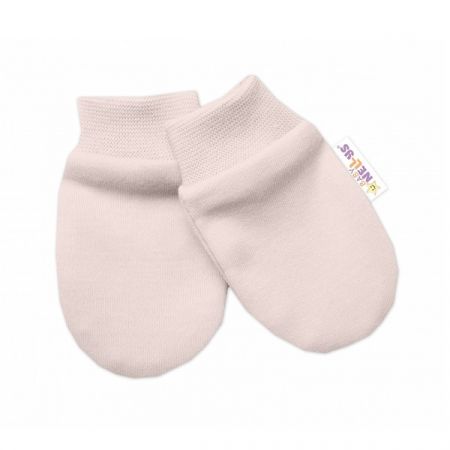 BABY NELLYS kojenecké rukavičky BASIC PASTEL Béžová vel. 56