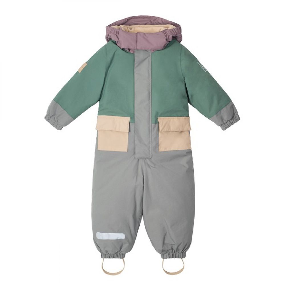 LEOKID zimní kombinéza COLOR BLOCK Green Shade vel. 9-12m (vel. 74)