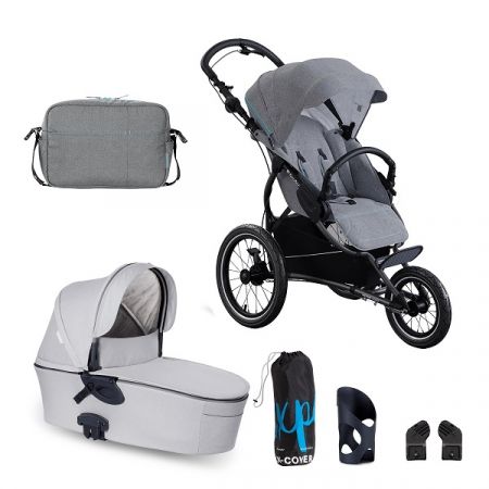 X-LANDER kombinovaný kočárek SET X-RUN XL 2v1 Azure Grey